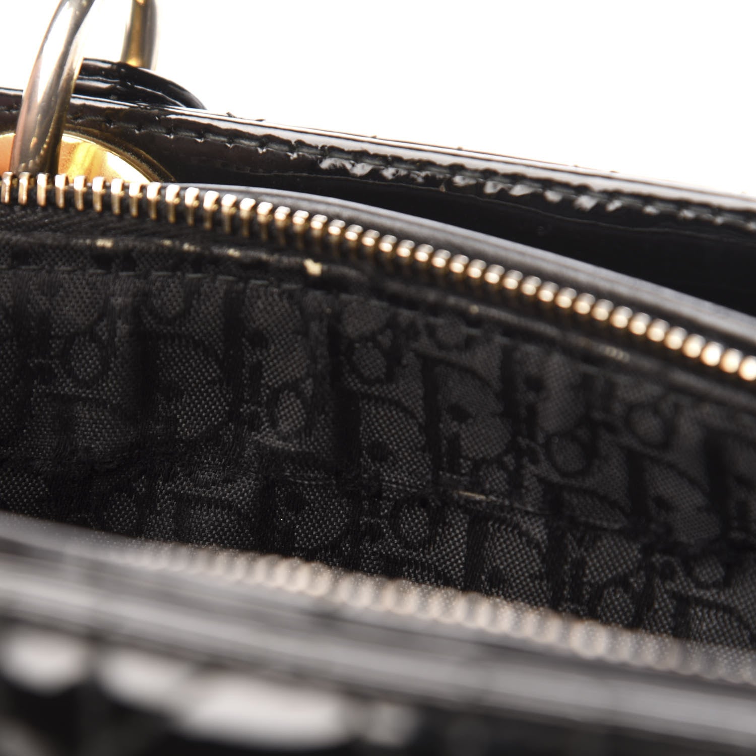 Christian Dior Patent Cannage Large Lady Dior Black 10 of 15