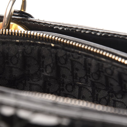 Christian Dior Patent Cannage Large Lady Dior Black 10 of 15