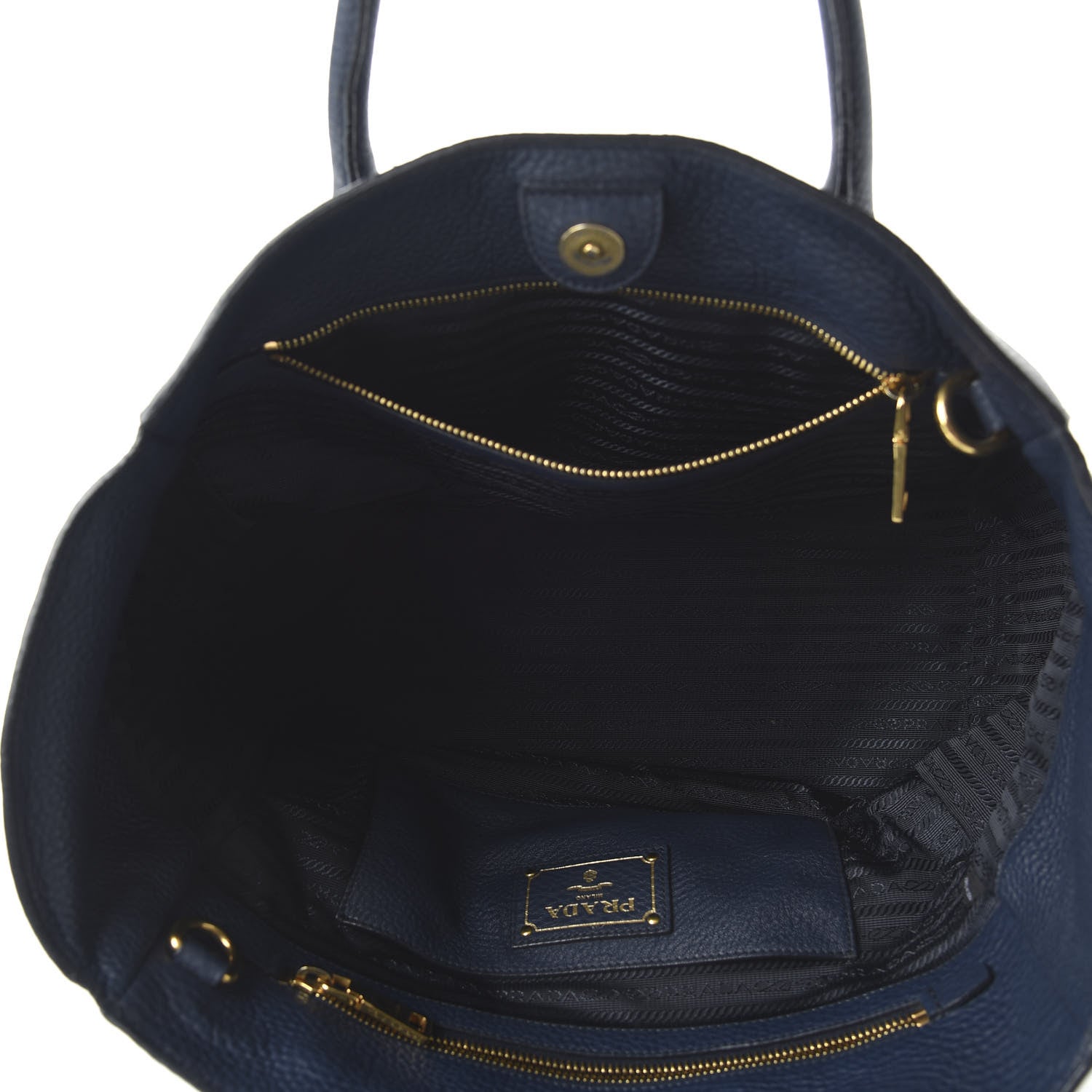 Prada Vitello Daino Tote Bluette 6 of 10