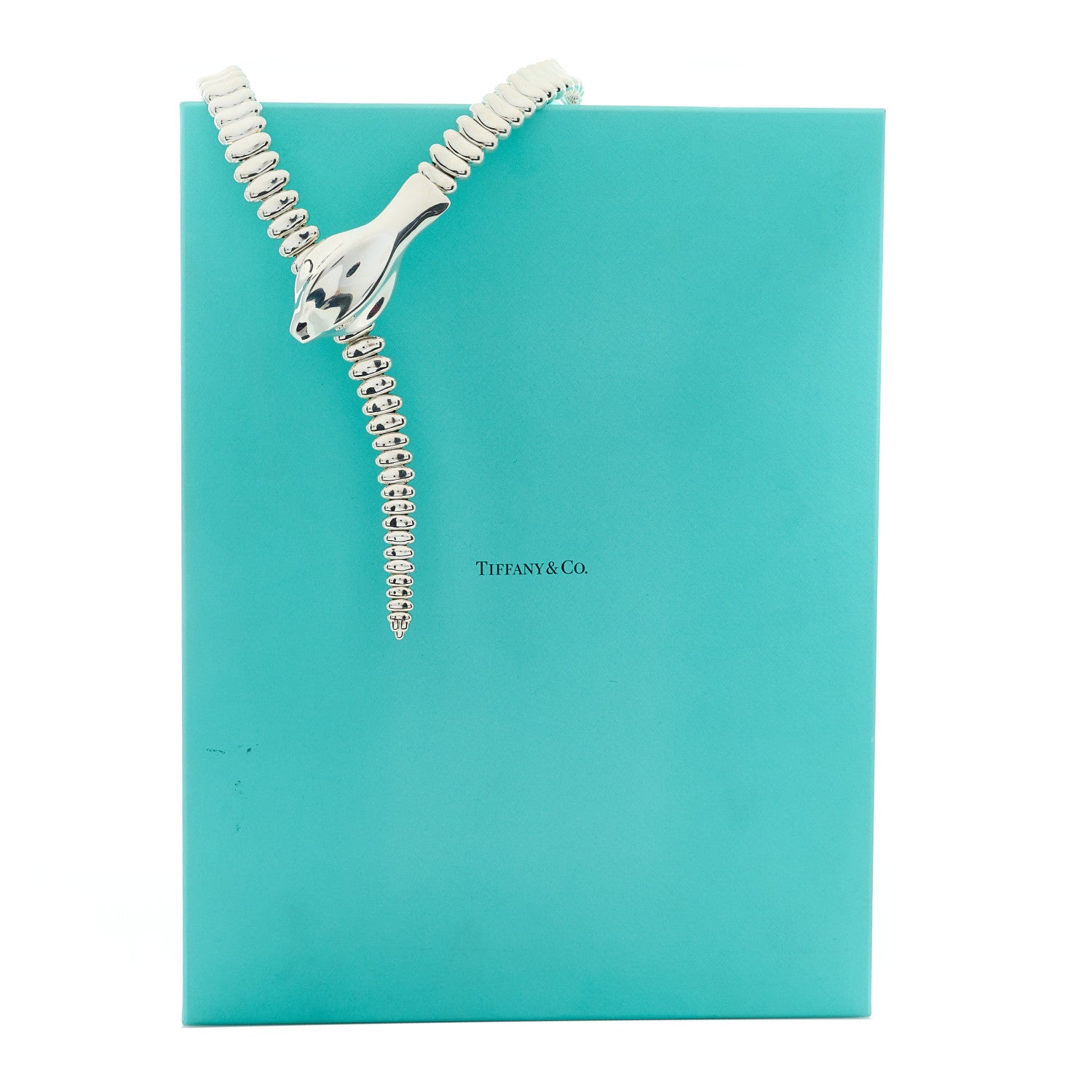 Tiffany Sterling Silver Elsa Peretti Snake Necklace 1308988