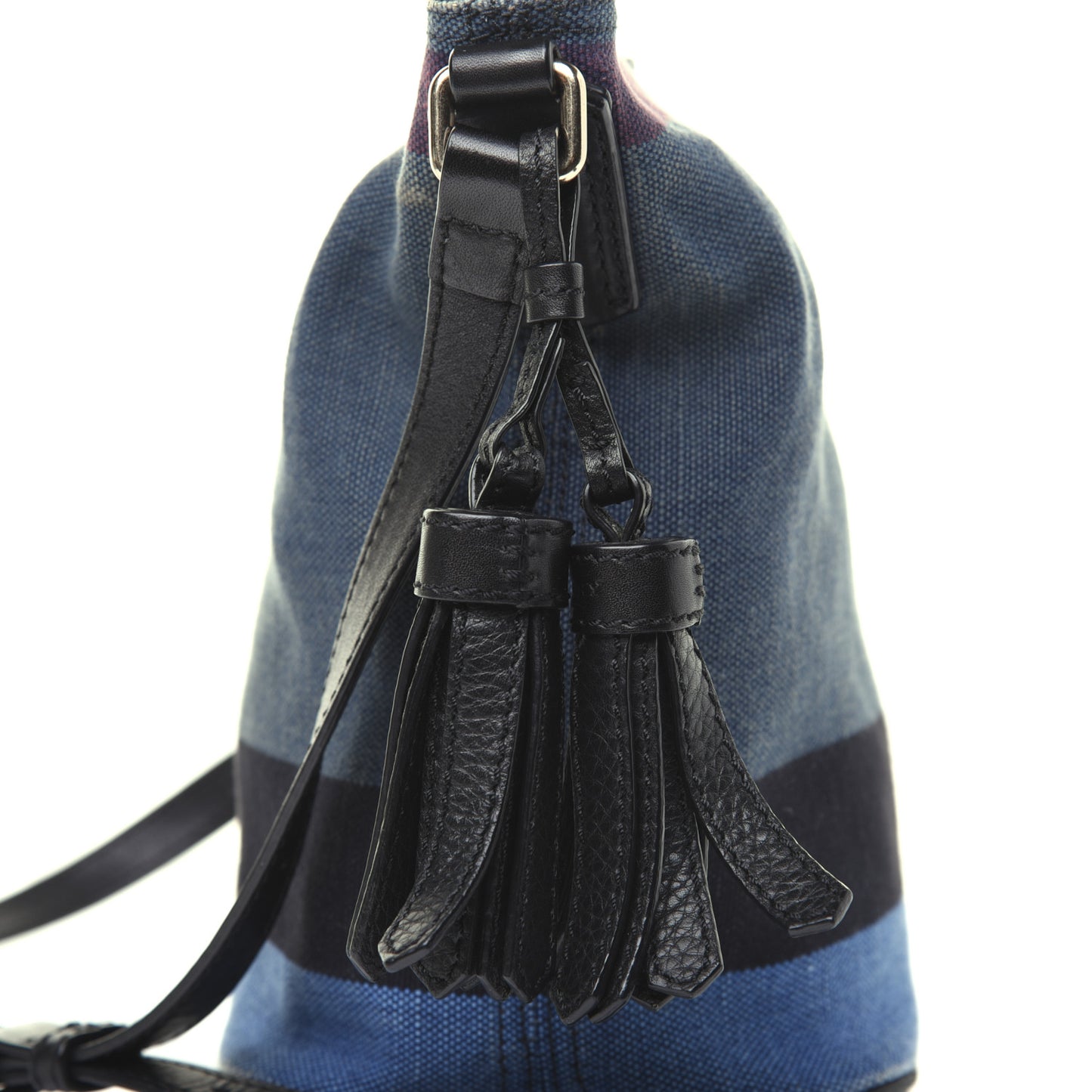 Overdyed Canvas Mega Check Mini Ashby Hobo Ultramarine Blue