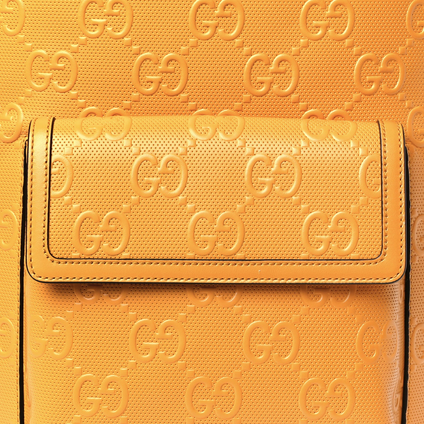 Calfskin GG Tennis Embossed Backpack Crop Black