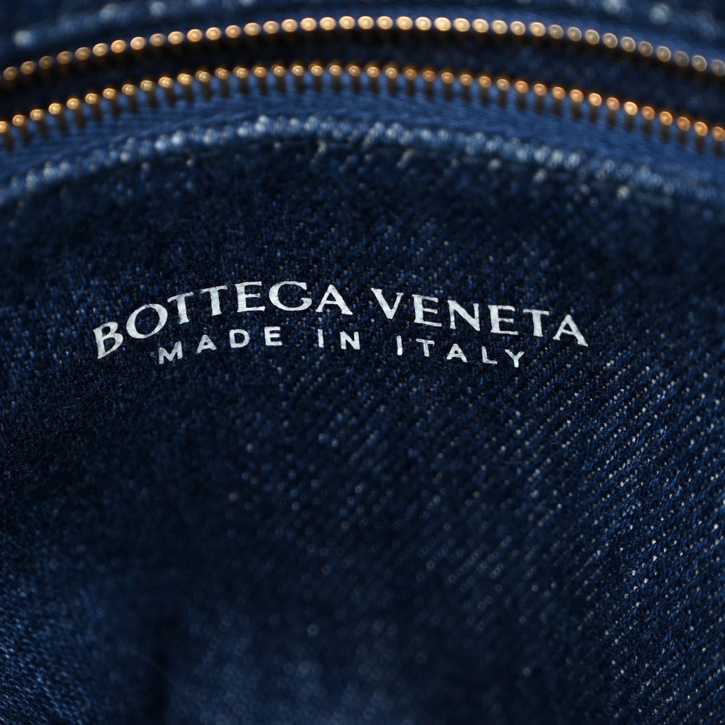 Denim Calfskin Intrecciato Large Hop Abyss Indigo
