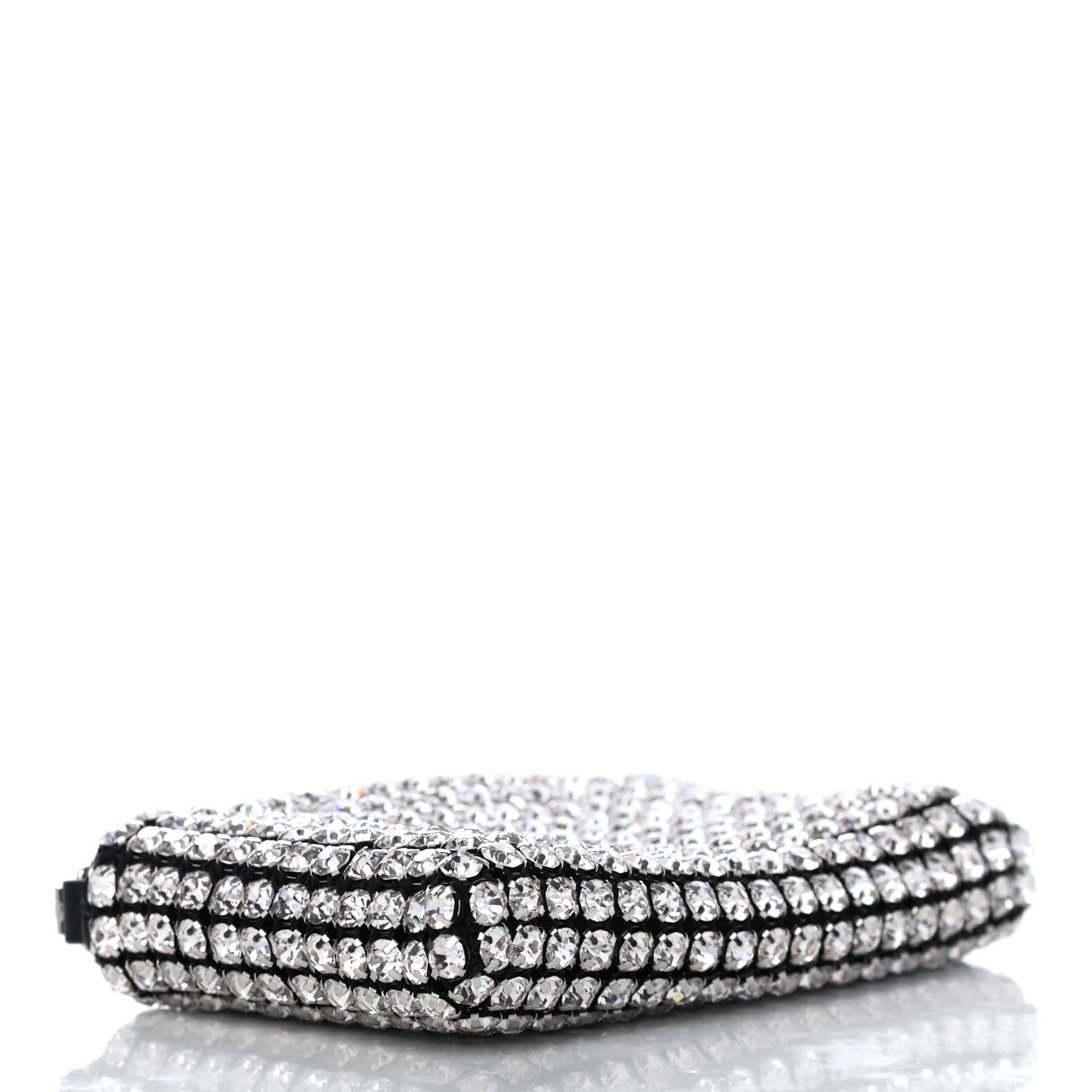 Alexander Wang Mesh Crystal Rhinestone Nano Heiress Shoulder Bag Black Silver 3 of 4