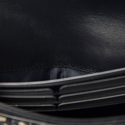 Christian Dior Oblique Saddle Chain Long Wallet Blue 10 of 12