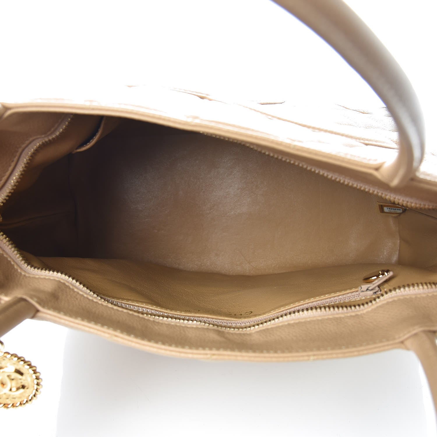 Chanel Caviar Quilted Medallion Tote Beige 7 of 9