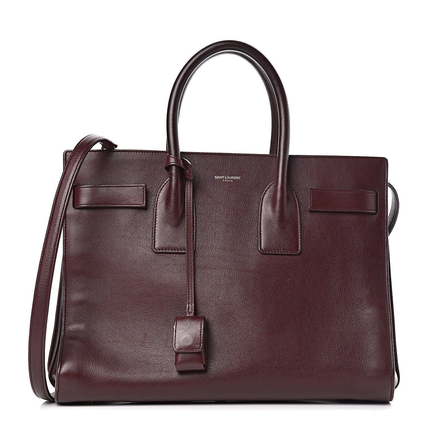 Saint Laurent Calfskin Small Sac De Jour Amarena 1 of 19