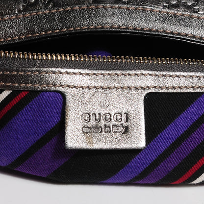 Gucci Guccissima Britt Medium Shoulder Bag Gunmetal 7 of 8