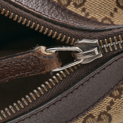 Gucci Monogram Web Medium Half Moon Hobo Dark Brown 11 of 15
