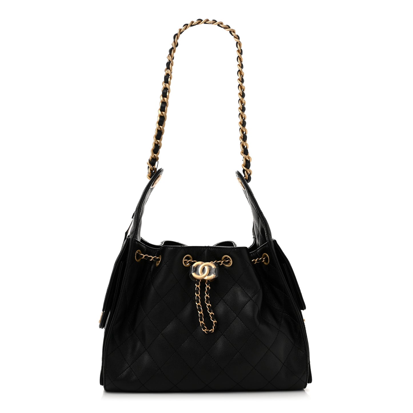 Caviar Quilted Small Chanel 25 Handbag Black