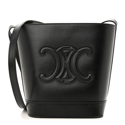 Celine Smooth Calfskin Triomphe Small Bucket Bag Black 1 of 13