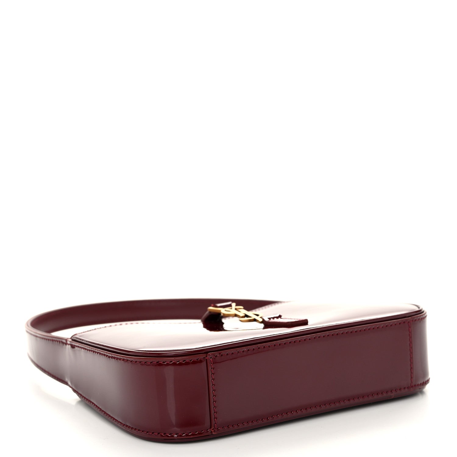 Saint Laurent Patent Calfskin Le 5 A 7 Mini Hobo Red Grenat 4 of 11