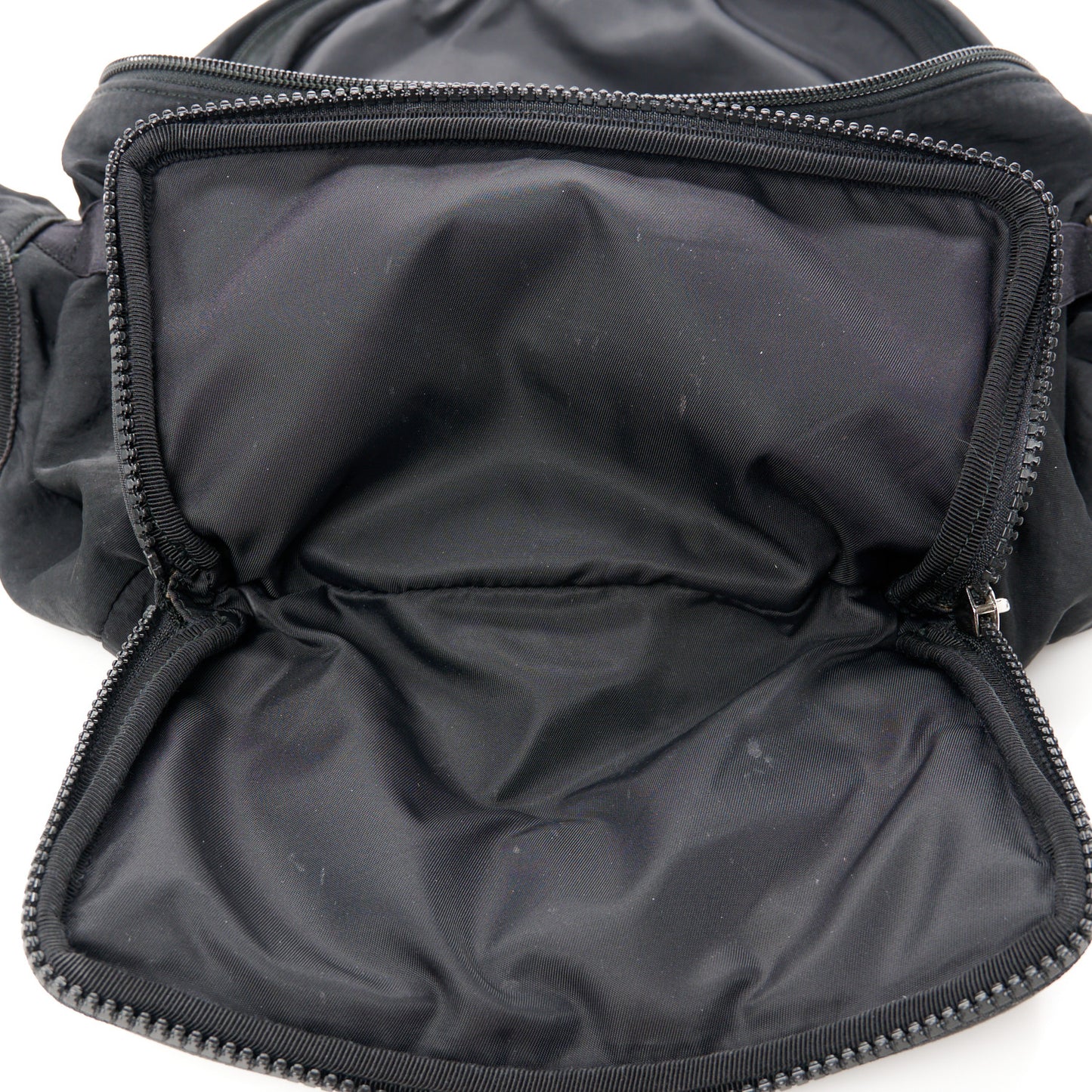 Nylon 80s Logo Patch Belt Bag Black