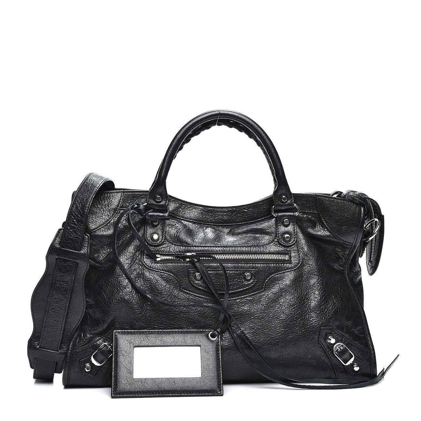 Agneau Classic Silver Hardware City Black
