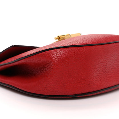 Chloe Grained Lambskin Drew Shoulder Bag Plaid Red 9 of 11