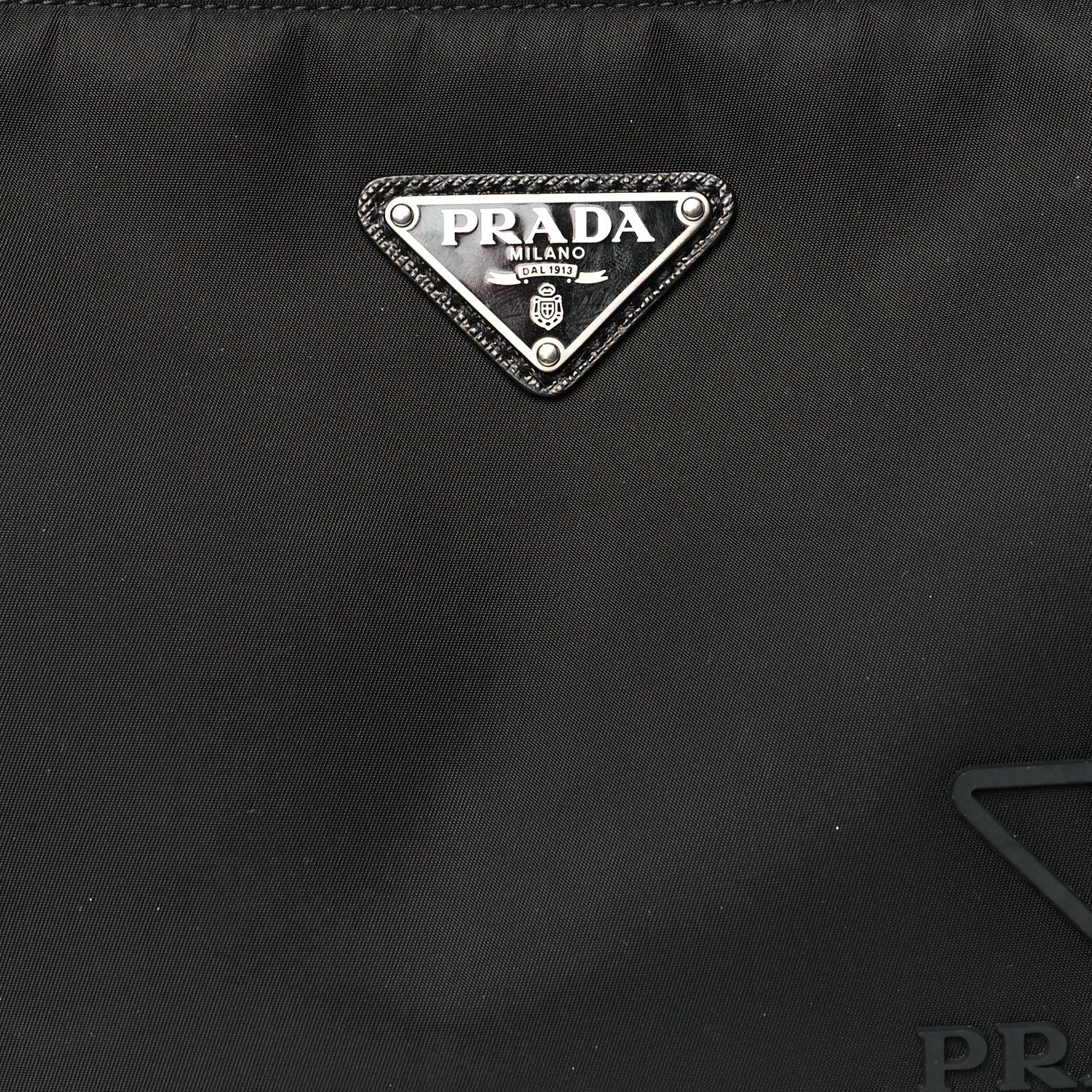 Prada Re-Nylon Saffiano Pocket Zippered Shoulder Bag Black 7 of 9