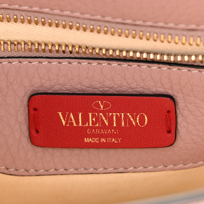 Valentino Garavani Vitello Large Rockstud Halfmoon Saddle Bag Lipstick 6 of 8