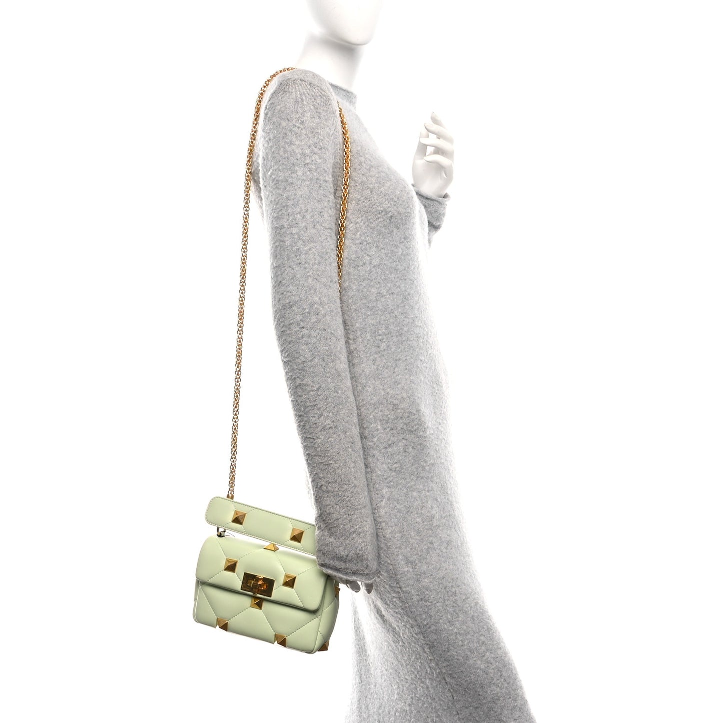 Nappa Small Roman Stud Shoulder Bag Ambrosia