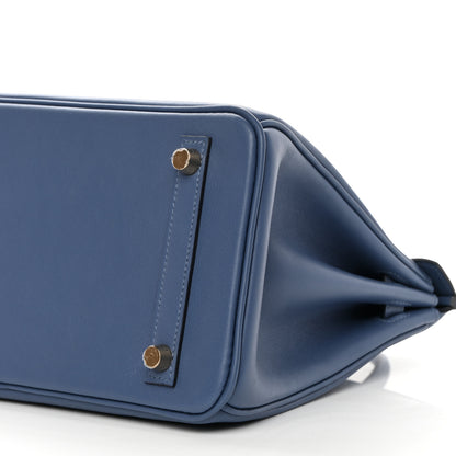 Hermes Swift Birkin 25 Bleu Brighton 10 of 11