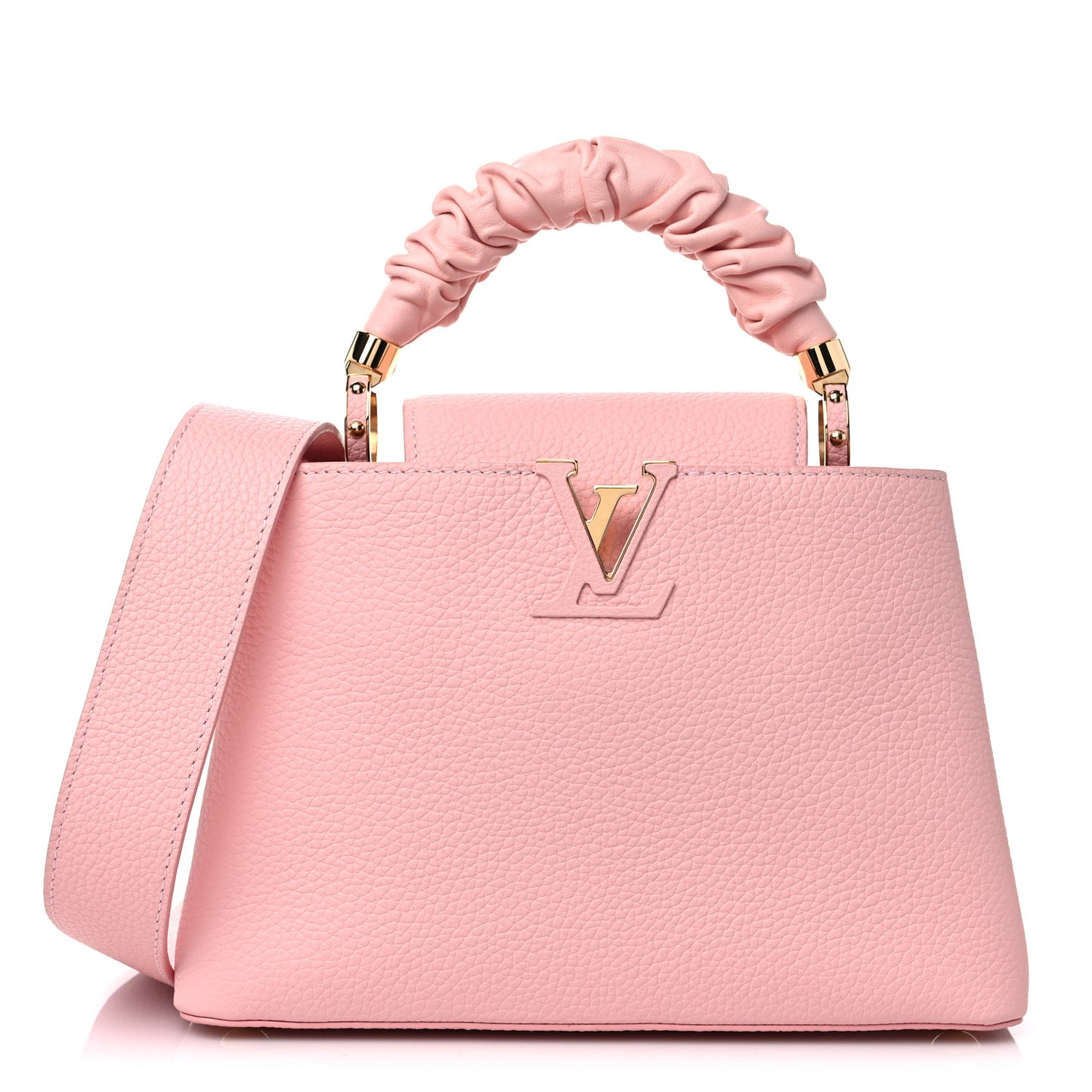 Taurillon Scrunchie Capucines BB Bubble Gum Pink