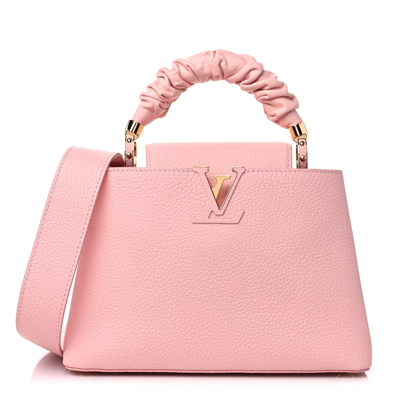 Louis Vuitton Taurillon Scrunchie Capucines BB Bubble Gum Pink 1 of 8