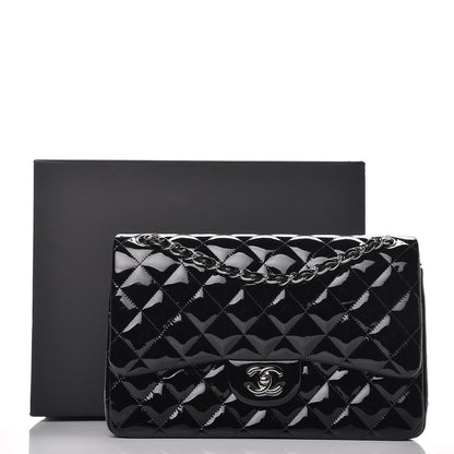 Chanel Patent Quilted Jumbo Double Flap Black 11 of 11