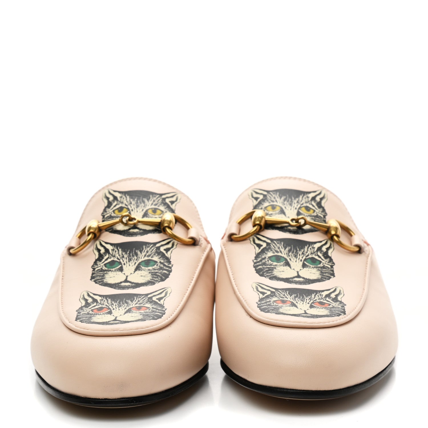 Gucci Calfskin Mystic Cat Womens Princetown Slippers 35 Mill Pink Multicolor 2 of 9