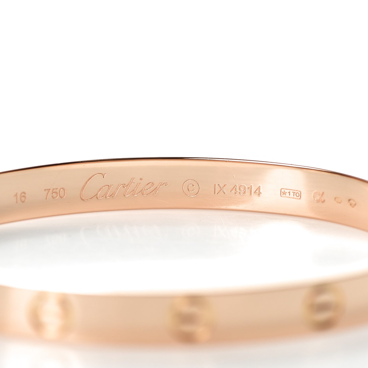 18K Pink Gold LOVE Bracelet 16