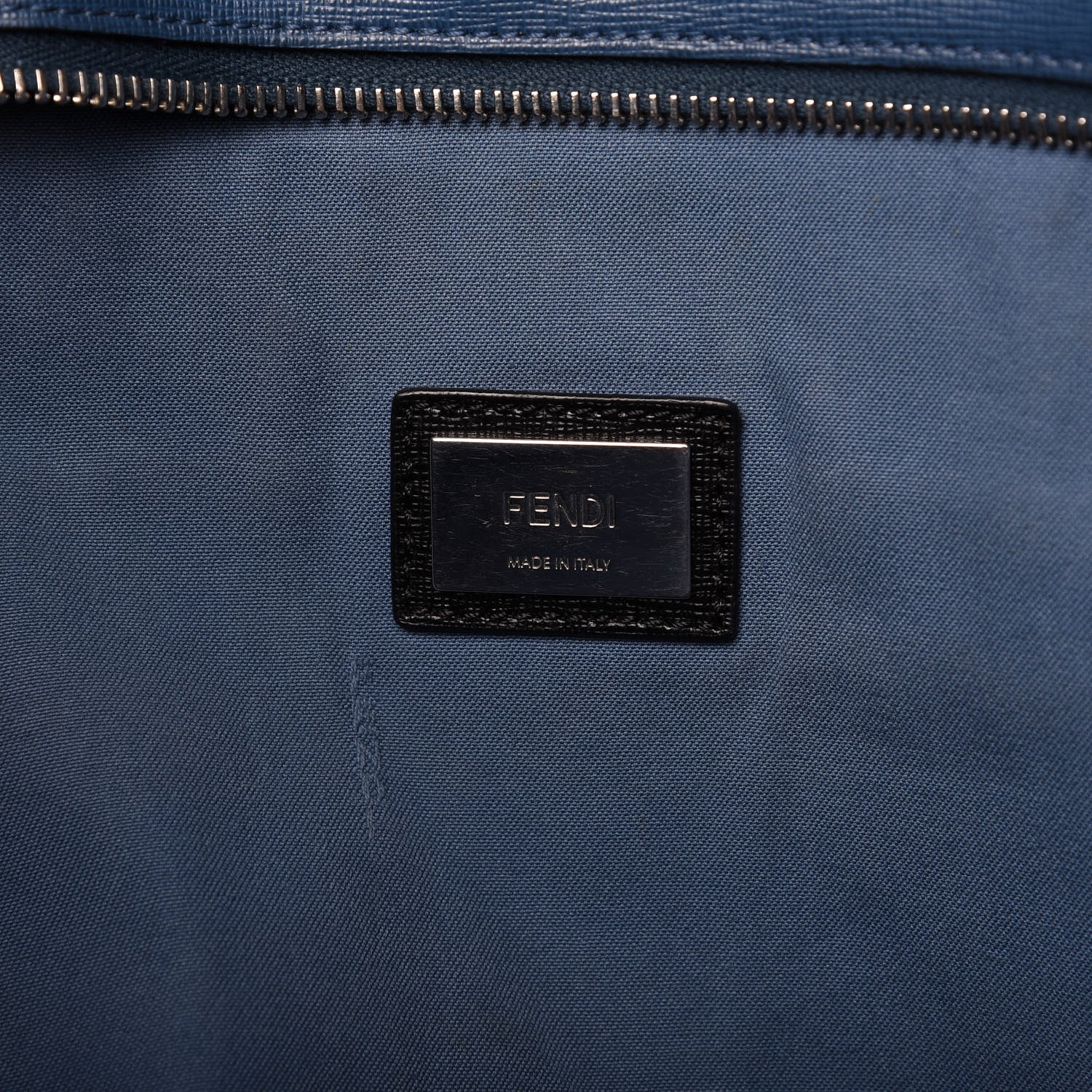 Fendi Vitello Elite Cuoio Monster Buggies Medium Roll Tote Black Multicolor Blue Cobalto 8 of 10