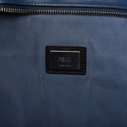 Fendi Vitello Elite Cuoio Monster Buggies Medium Roll Tote Black Multicolor Blue Cobalto 8 of 10