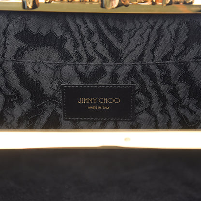 Jimmy Choo Suede Celeste Logo Clutch Black 5 of 6