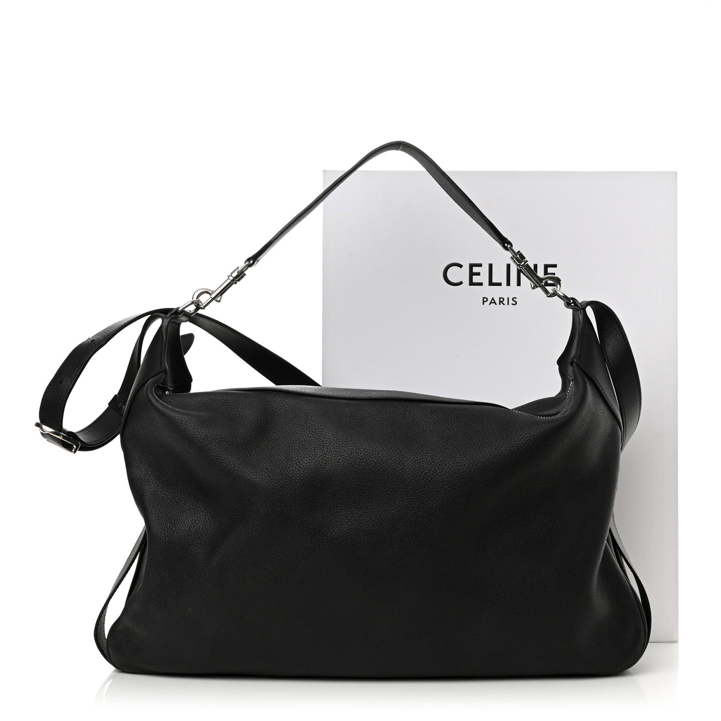 Supple Calfskin Weekend Romy Shoulder Bag Black