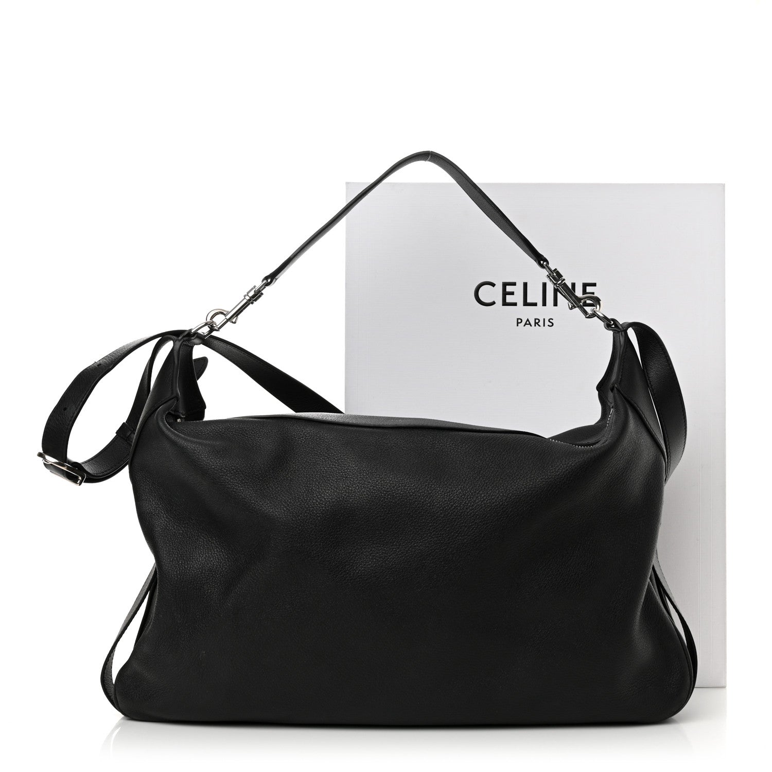 Celine Supple Calfskin Weekend Romy Shoulder Bag Black 16 of 16