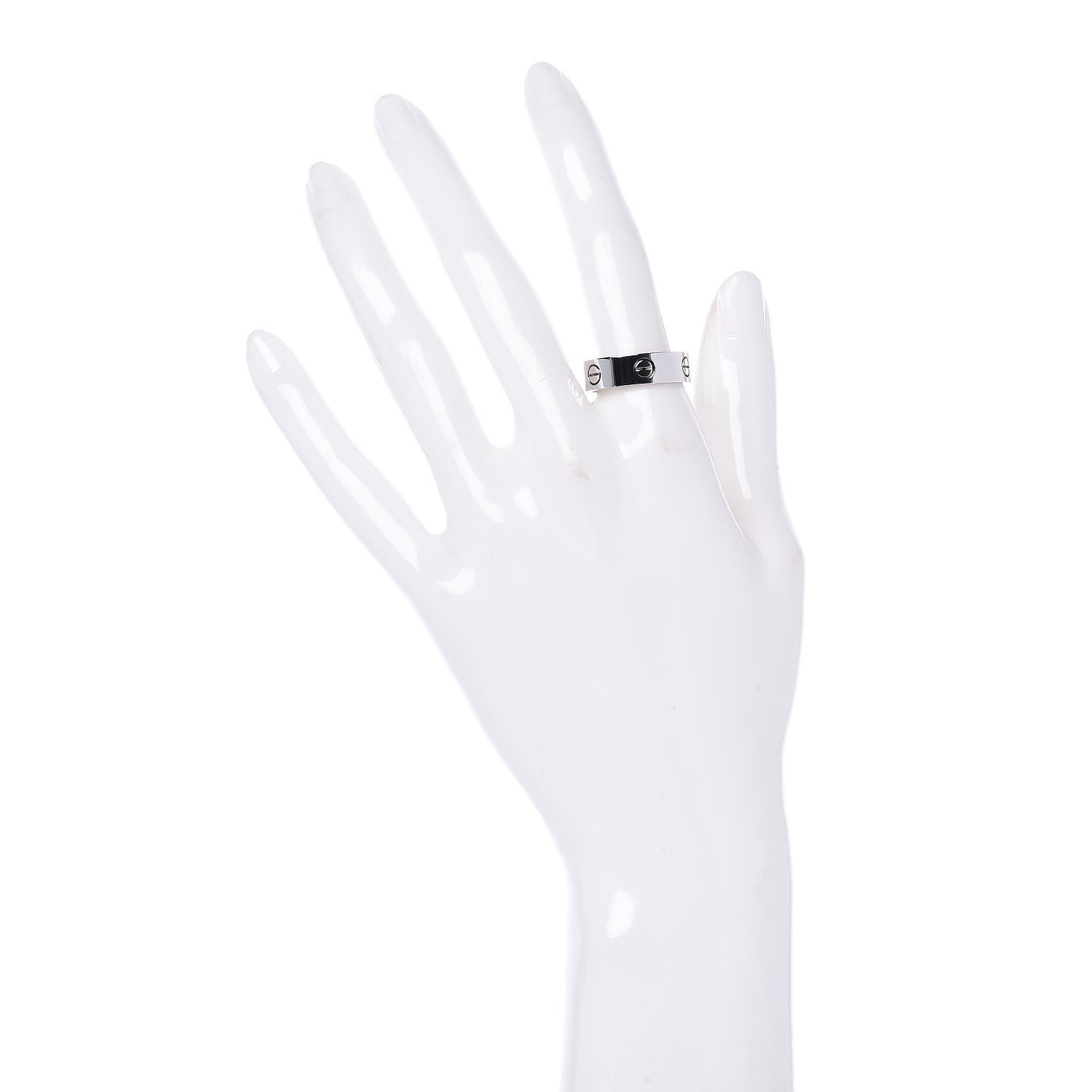 Cartier 18K White Gold 5.5mm LOVE Ring 57 8 2 of 5