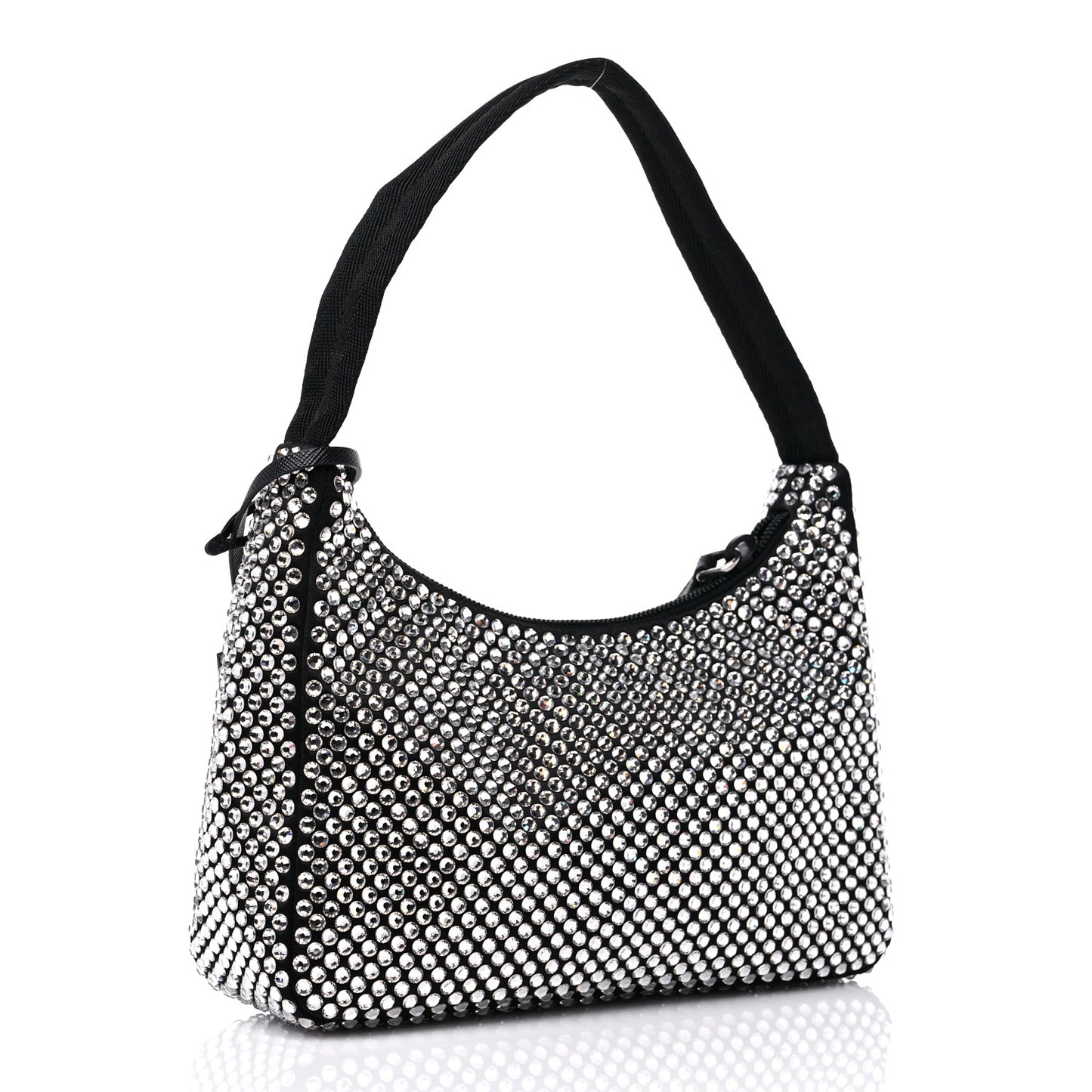 Satin Crystal Mini Re-Edition 2000 Bag Cristal