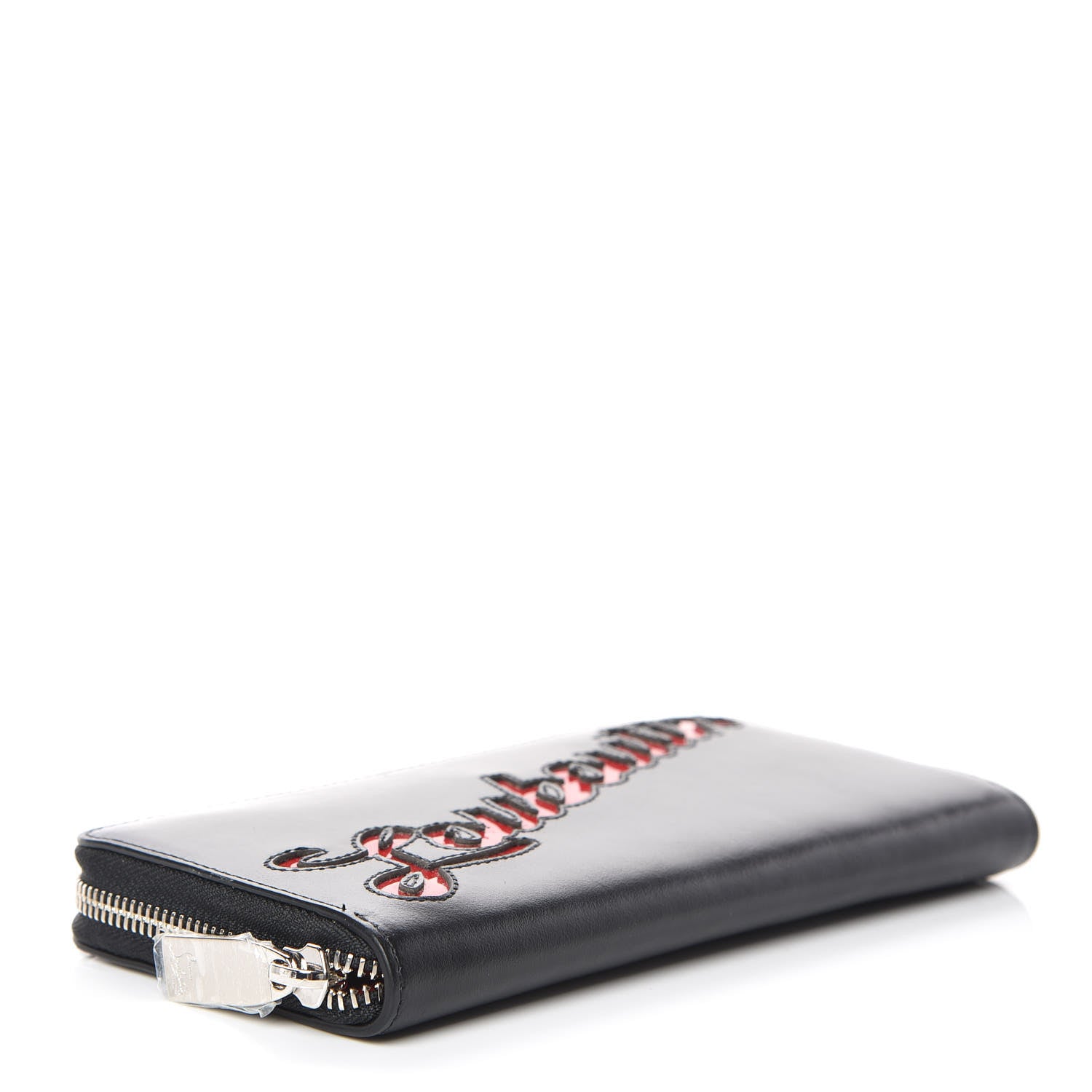 Christian Louboutin Calfskin Panettone Logo Zip Around Wallet Black 4 of 7