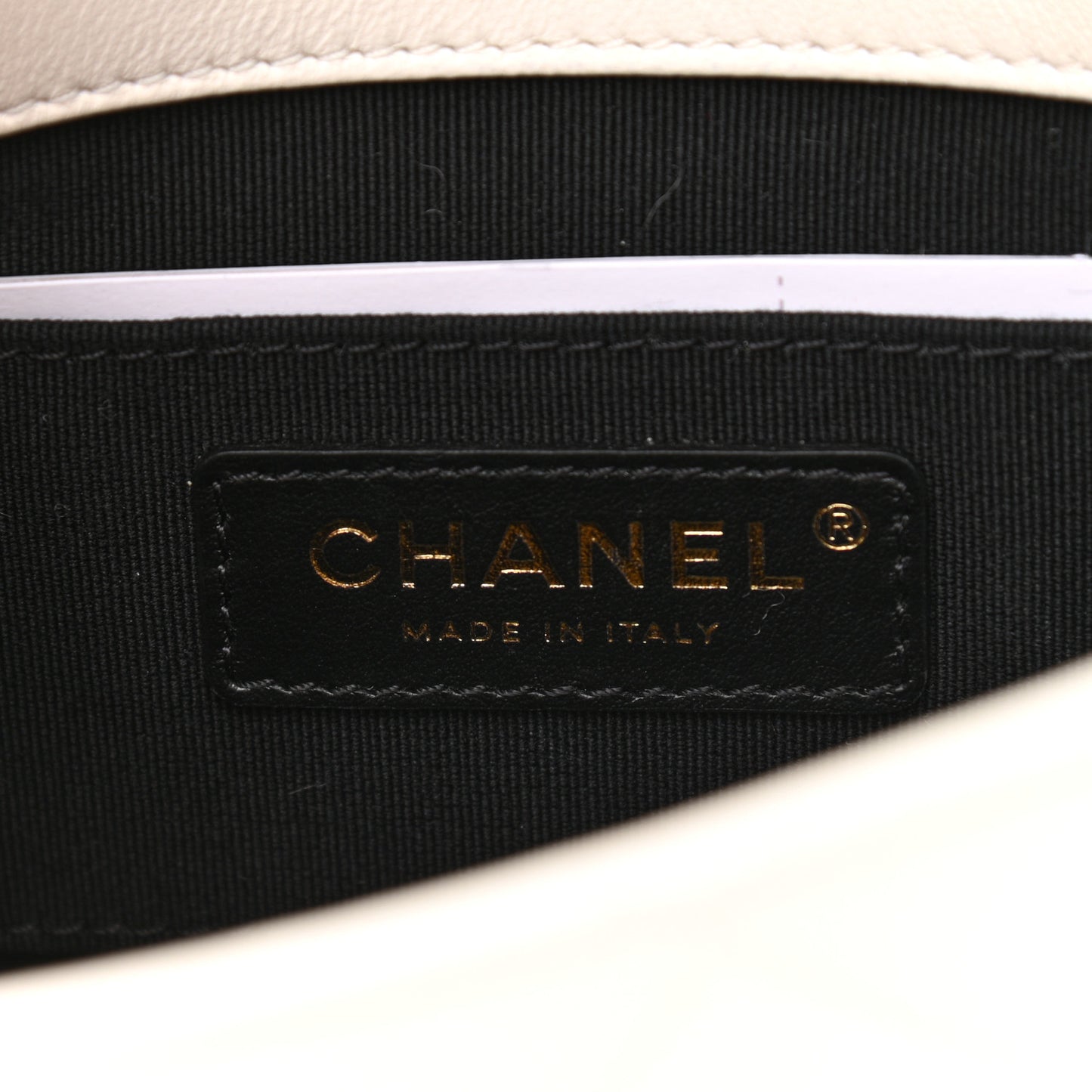 Lambskin Quilted Mini Side Note Flap White