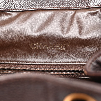 Chanel Caviar Quilted CC Backpack Brown 6 of 12