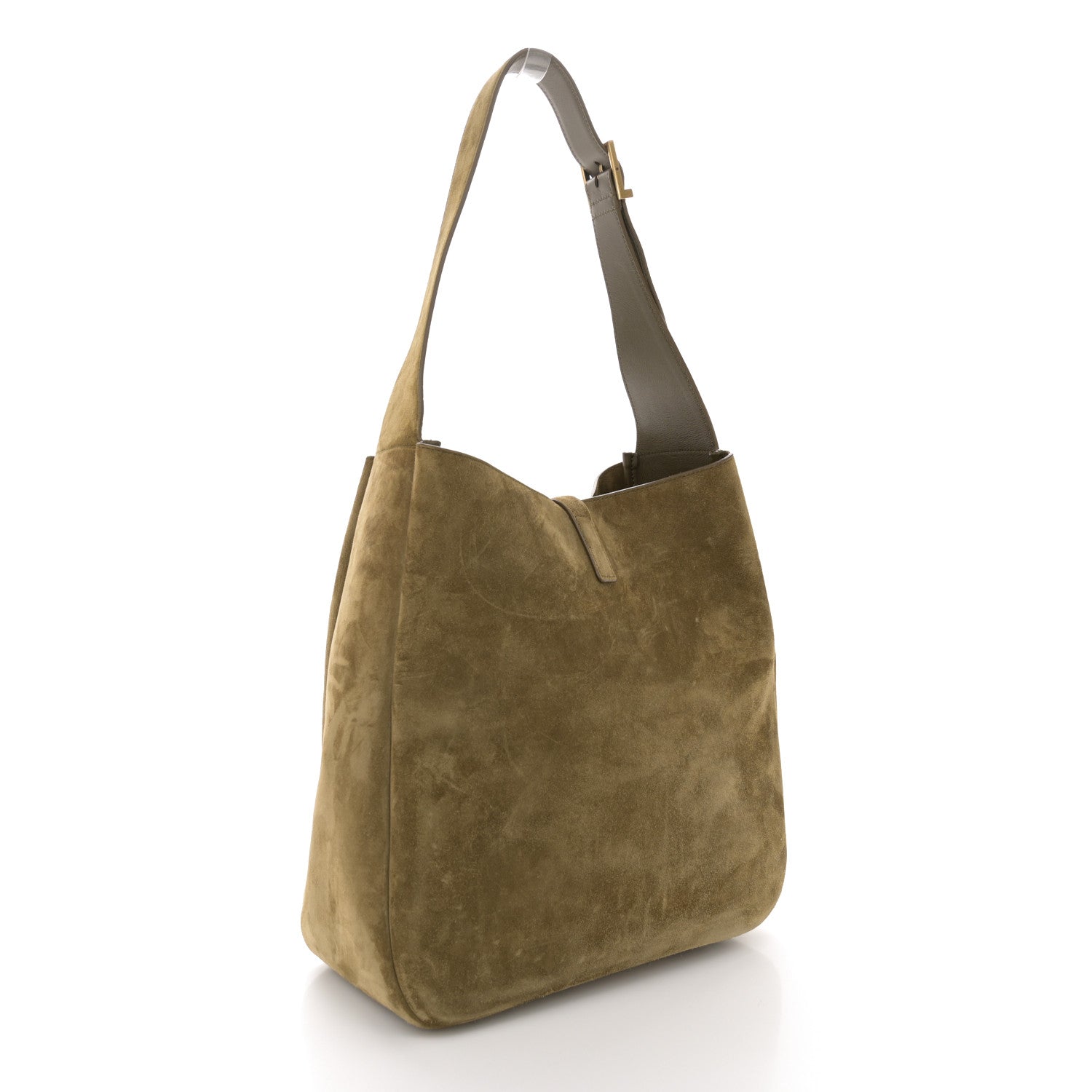 Saint Laurent Suede Large Le 5 A 7 Soft Hobo New Barley 3 of 10