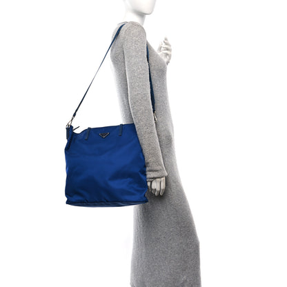 Prada Tessuto Nylon Saffiano Tote Bluette 2 of 9