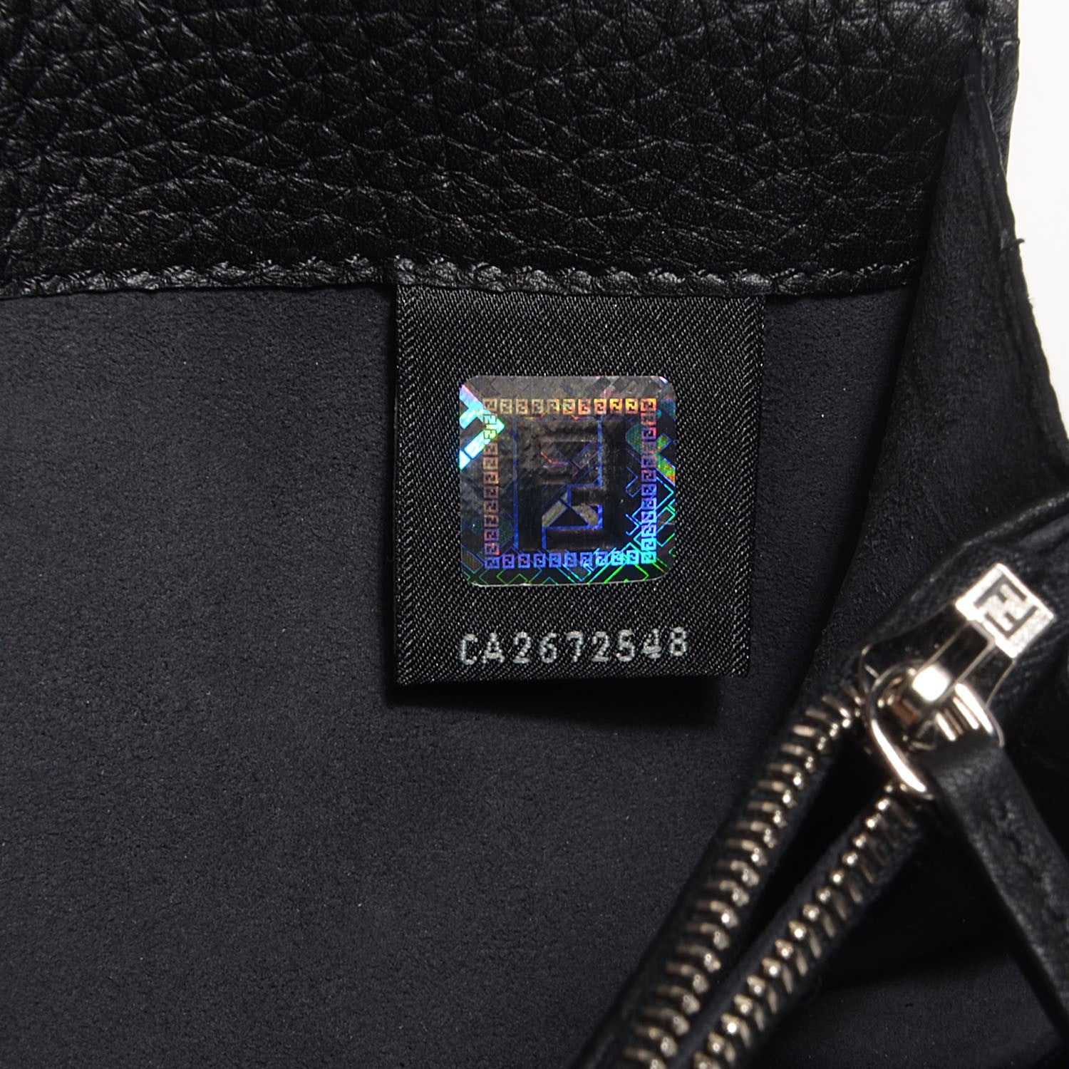 Fendi Cuoio Romano Selleria Peekaboo Continental Wallet Black 8 of 10