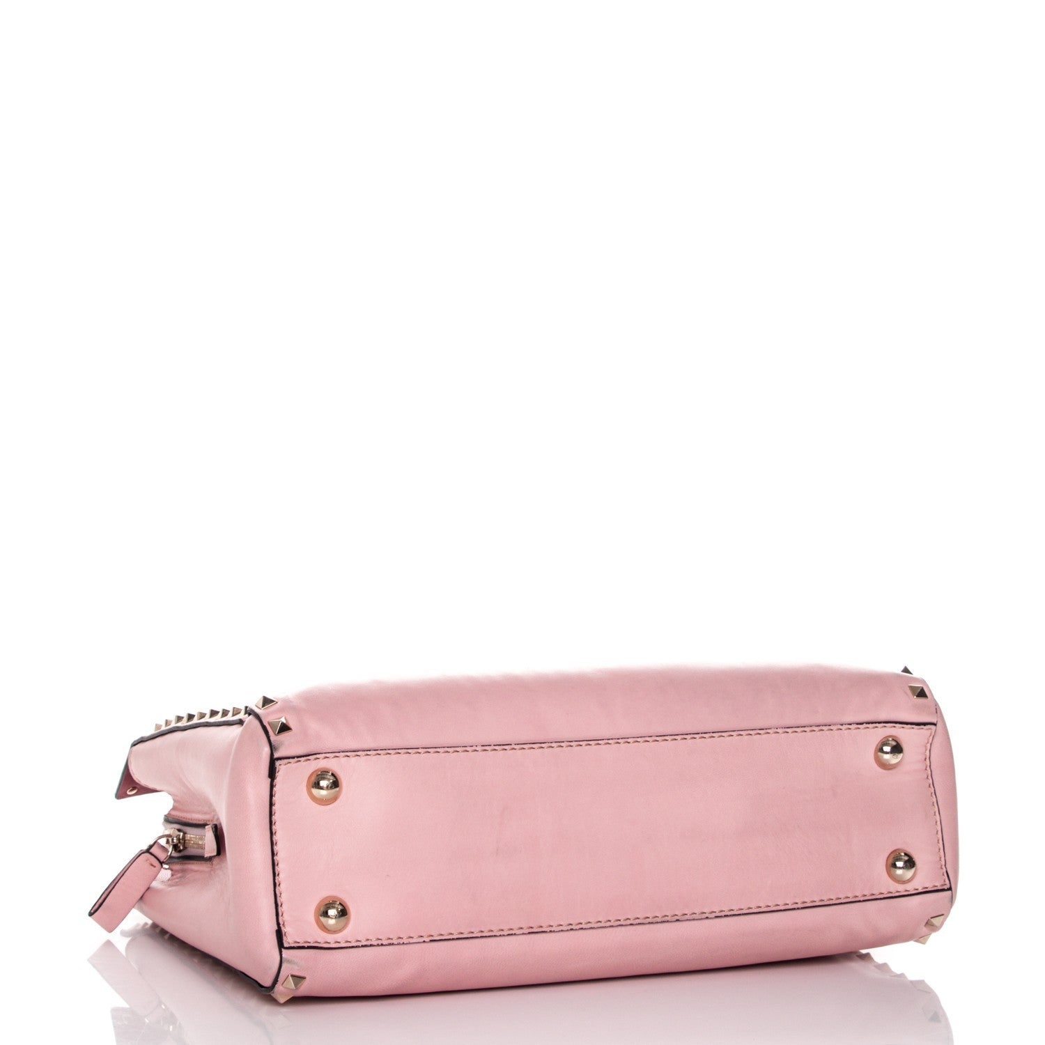 Valentino Garavani Vitello Small Rockstud Top Handle Tote Rose 4 of 7