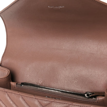Saint Laurent Sheepskin Matelasse Chevron Monogram Medium College Bag Fard 14 of 14