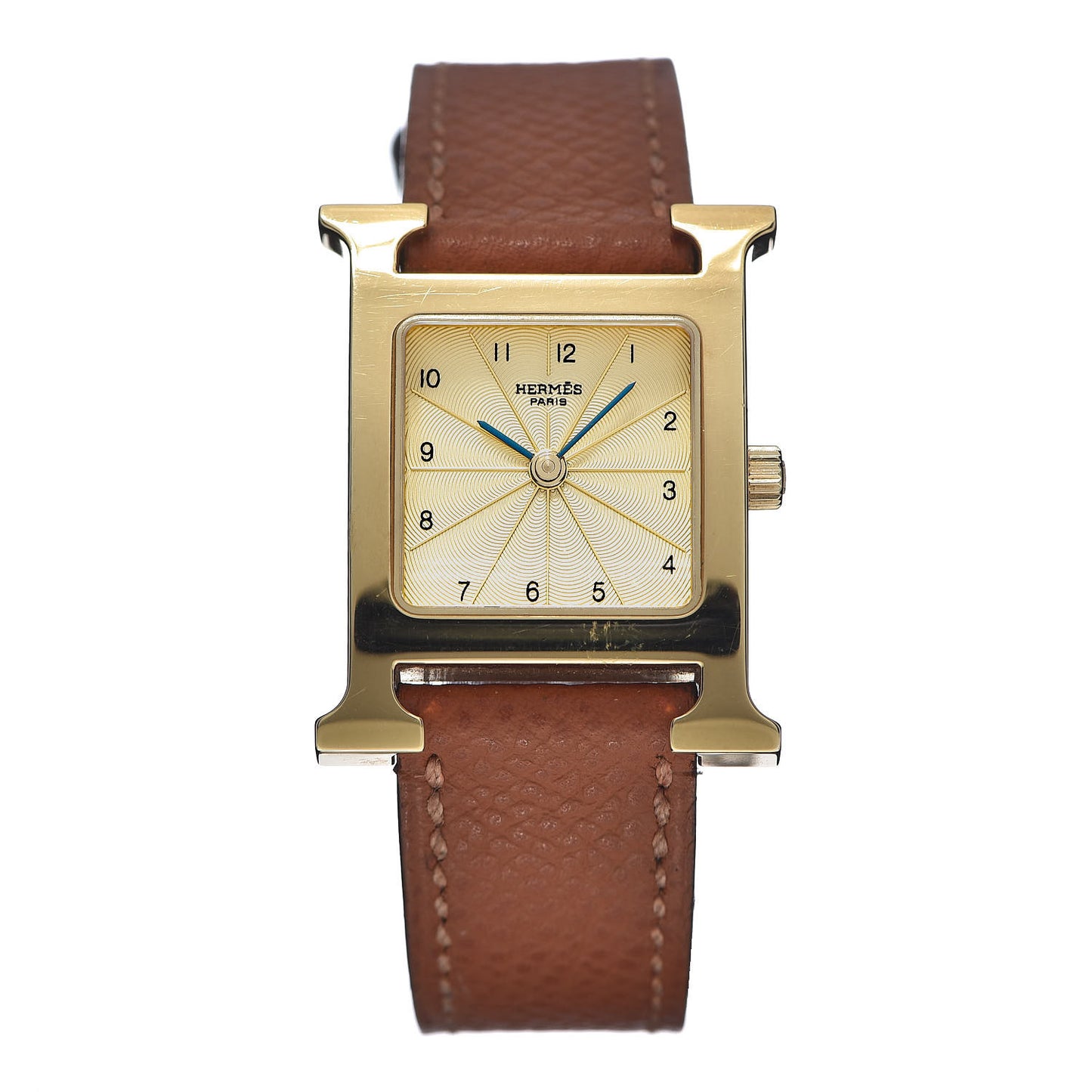 Stainless Steel Epsom 21mm Heure H Hour Quartz Watch Gold
