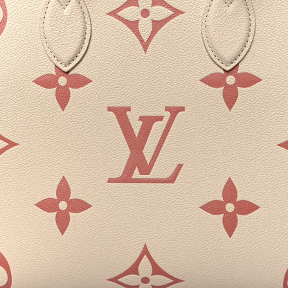 Louis Vuitton Empreinte Monogram Giant Onthego MM Creme Rose Trianon 7 of 11