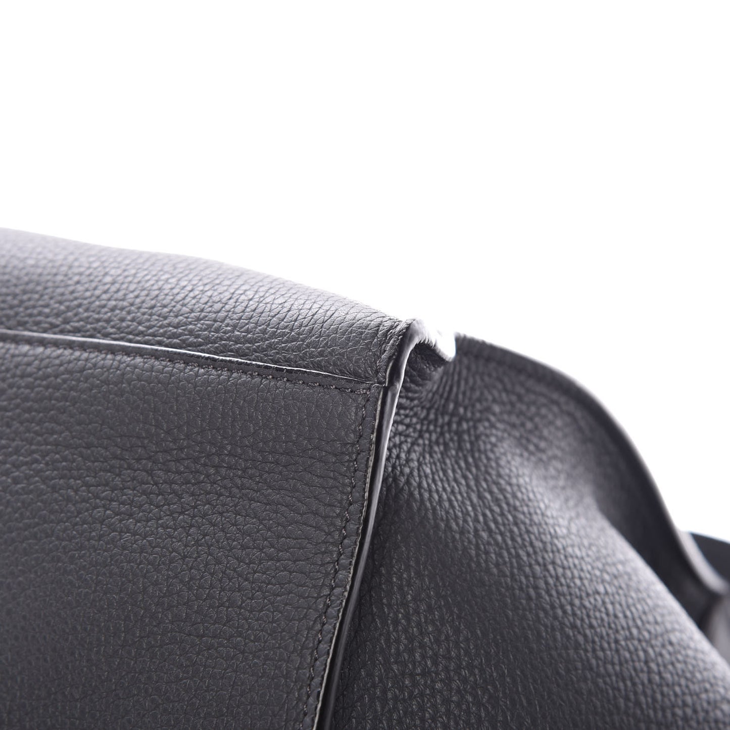 Supple Grained Calfskin Small Big Bag Anthracite