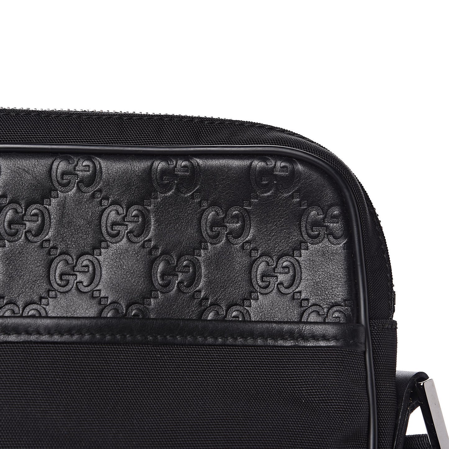 Guccissima Nylon Shoulder Bag Black