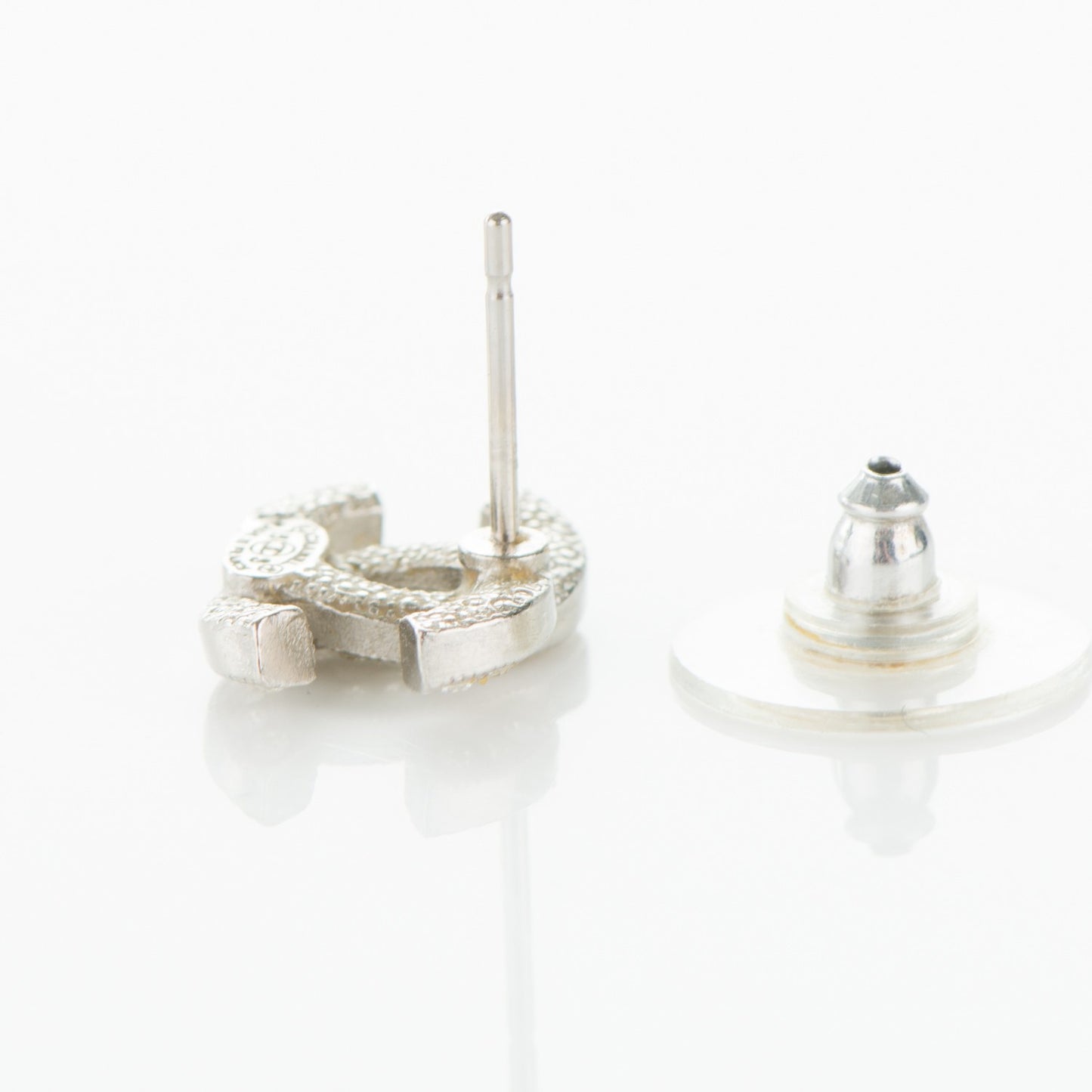 Crystal CC Earrings Silver