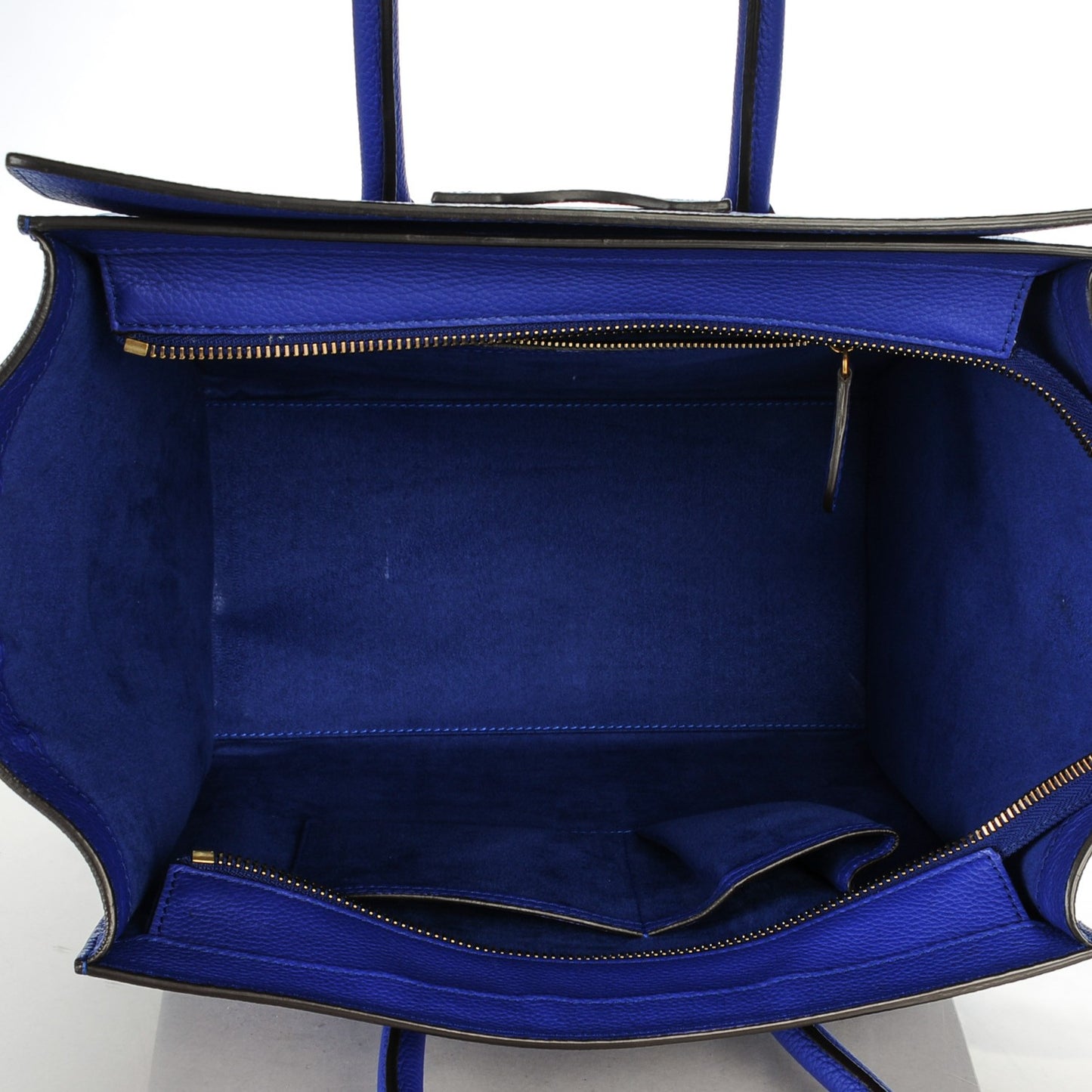 Drummed Calfskin Mini Luggage Indigo