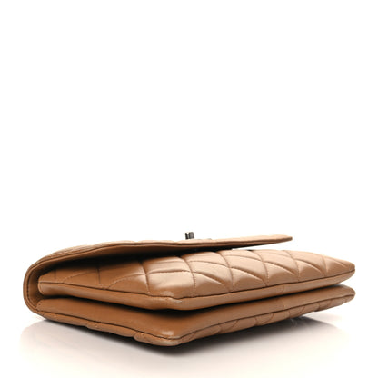 Chanel Lambskin Quilted Medium Trendy CC Flap Light Brown 4 of 10